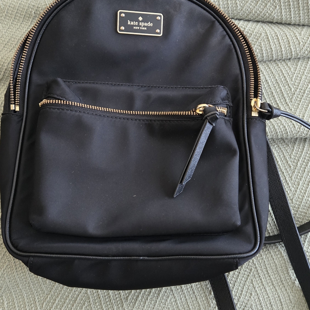 Kate Spade Black Nylon Backpack